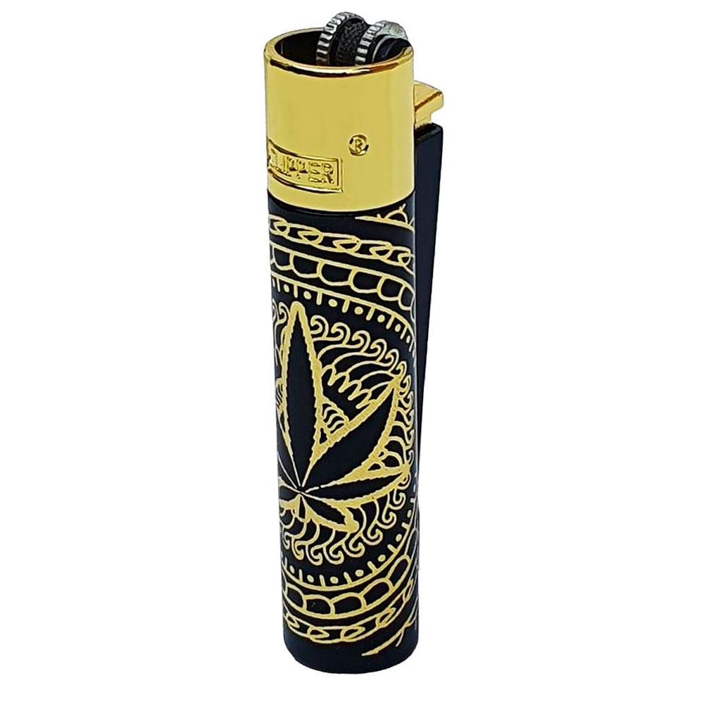 Запальничка Clipper Metal Leaves Premium Gold (ЗК-68)