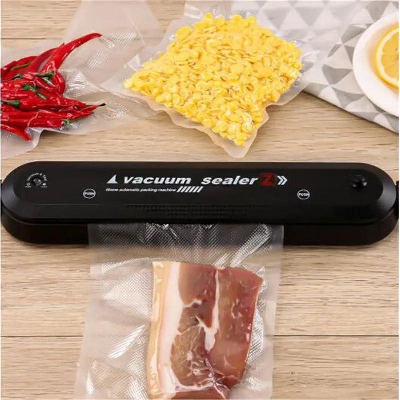 Вакуумний пакувальник для продуктів харчування Vacuum Sealer 10 пакетів Чорний (10567662) - фото 5