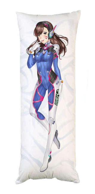 Подушка дакимакура D.VA Овервотч Overwatch декоративная ростовая двусторонняя 60x180 см