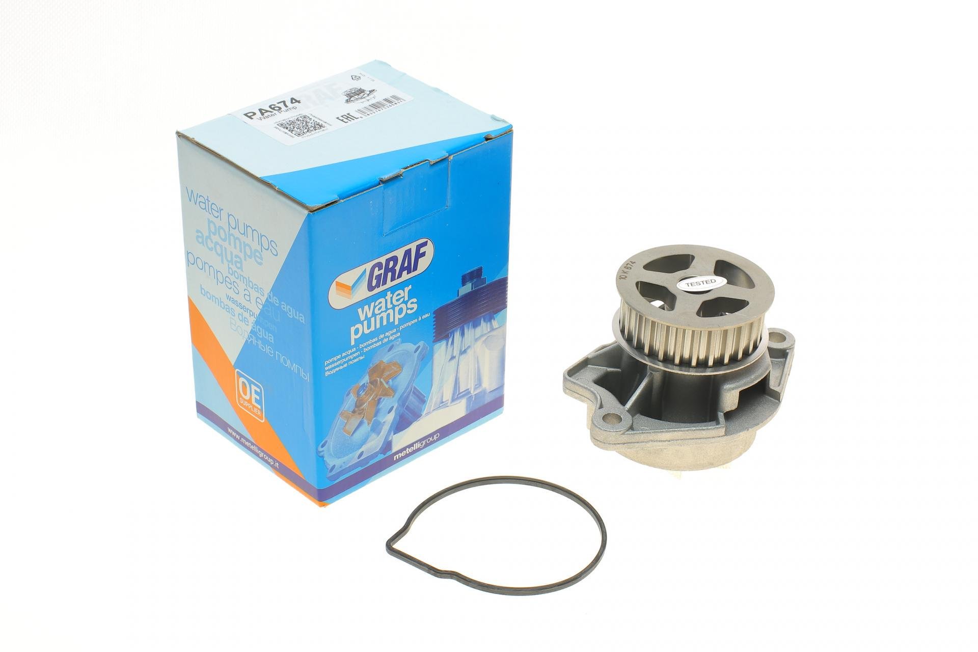 Помпа води Graf Skoda Fabia/Octavia/Seat Ibiza/Cordoba/VW Caddy/Golf/Polo 1.4/1.4 16V 00-27zB/B7лоп PA674 (25589647)