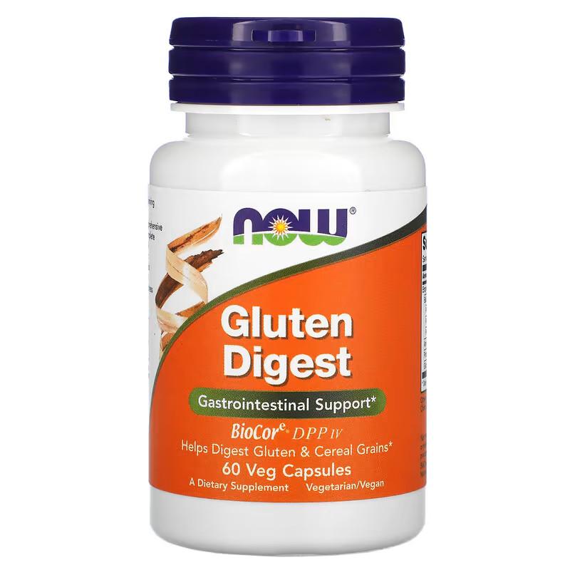 Ферменты NOW Gluten Digest для переваривания глютена 60 капс.