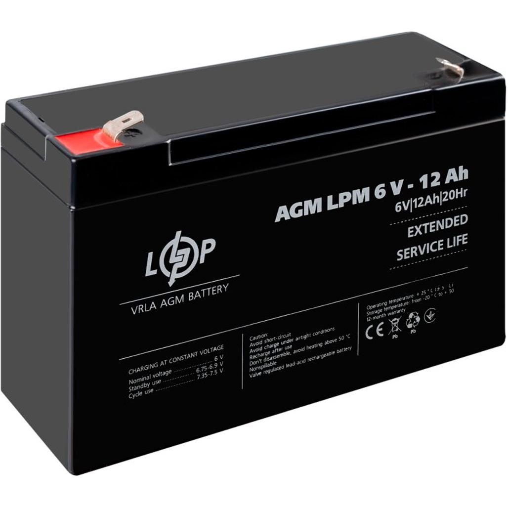 Аккумулятор для ИБП LogicPower AGM LPM 6V/12 Ah (4159) - фото 3