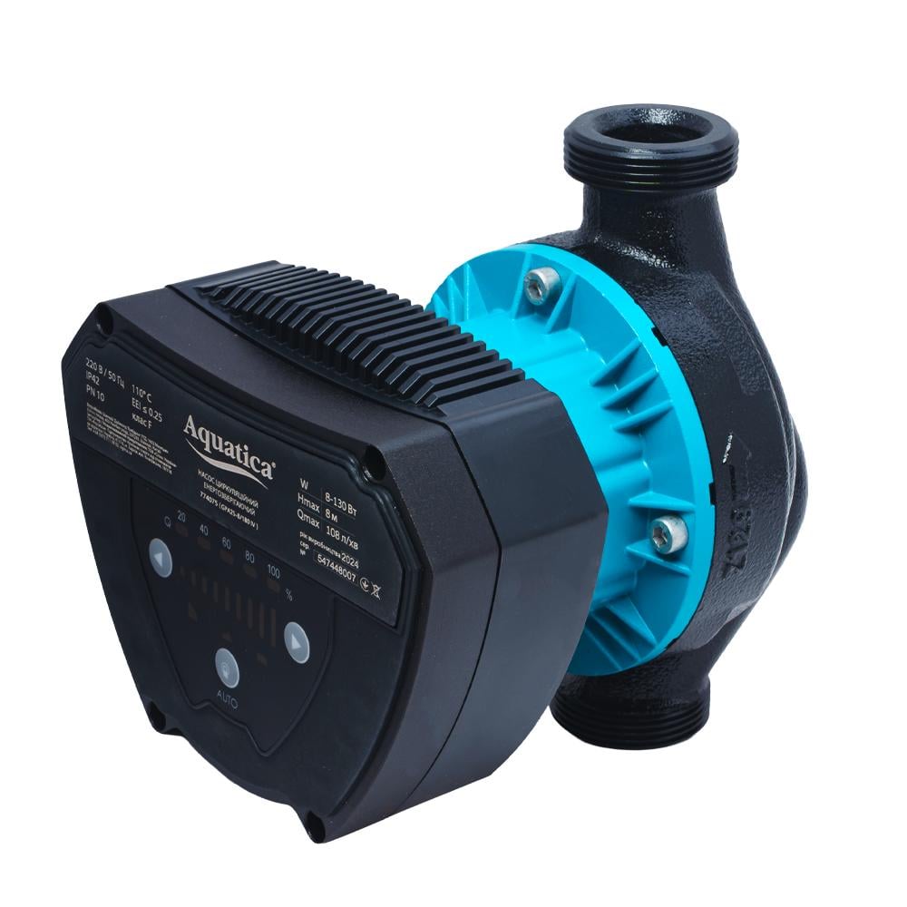 Циркуляційний насос Aquatica GPA25-8/180 IV 8-130 Вт Ø 1½" 180 мм та гайки (774075) - фото 1 Циркуляційний насос Aquatica GPA25-8/180 IV 8-130 Вт Ø 1½" 180 мм та гайки (774075) - фото 1