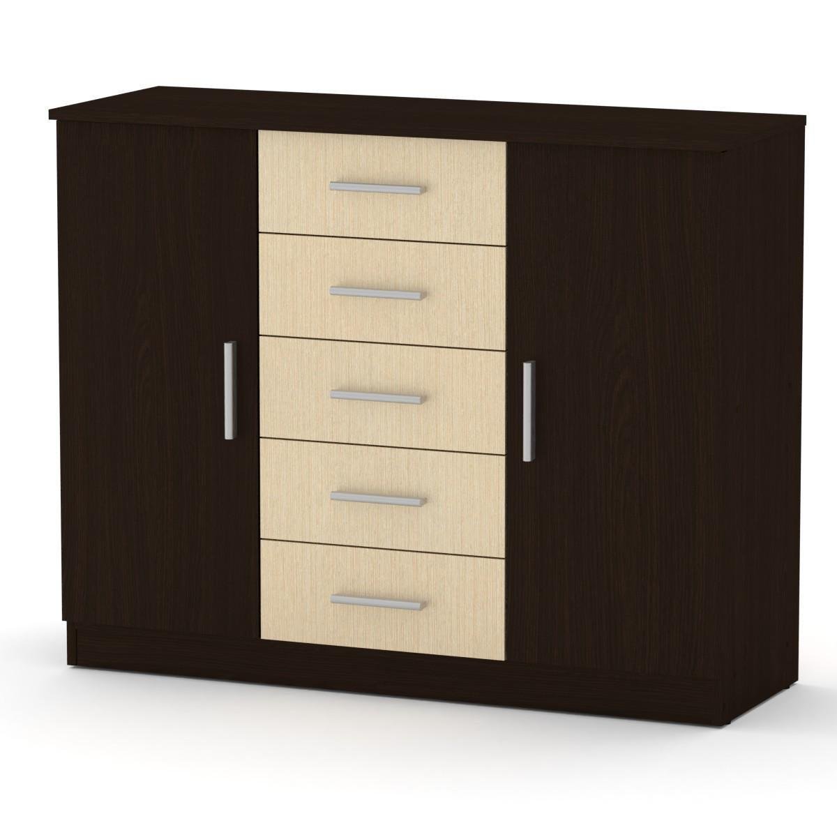 Комод для речей Компаніт 5/2 Венге/Комбі (18075) - фото 1 Комод для речей Компаніт 5/2 Венге/Комбі (18075) - фото 1