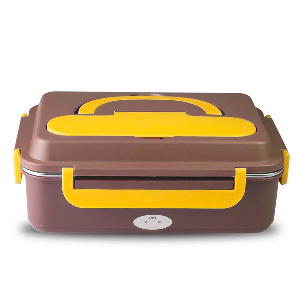 Ланч-бокс электрический YS-301 12В с подогревом и металлической съемной чашей Brown (784779729) - фото 