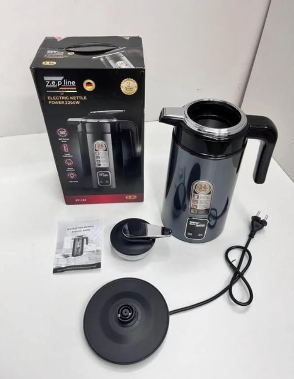 Термос с индикатором температуры ZepLine ZP-106 3 л 2200W Черный (19319792) - фото 5 Термос с индикатором температуры ZepLine ZP-106 3 л 2200W Черный (19319792) - фото 5