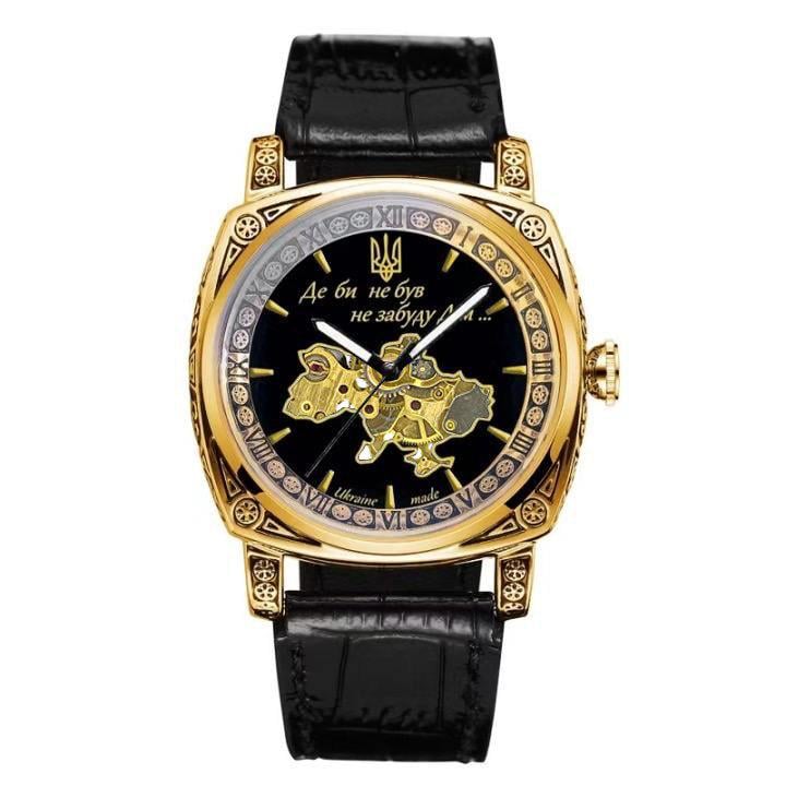 Наручные часы механические Awarder 021-3D Где бы ни был Gold/Black (24141520)