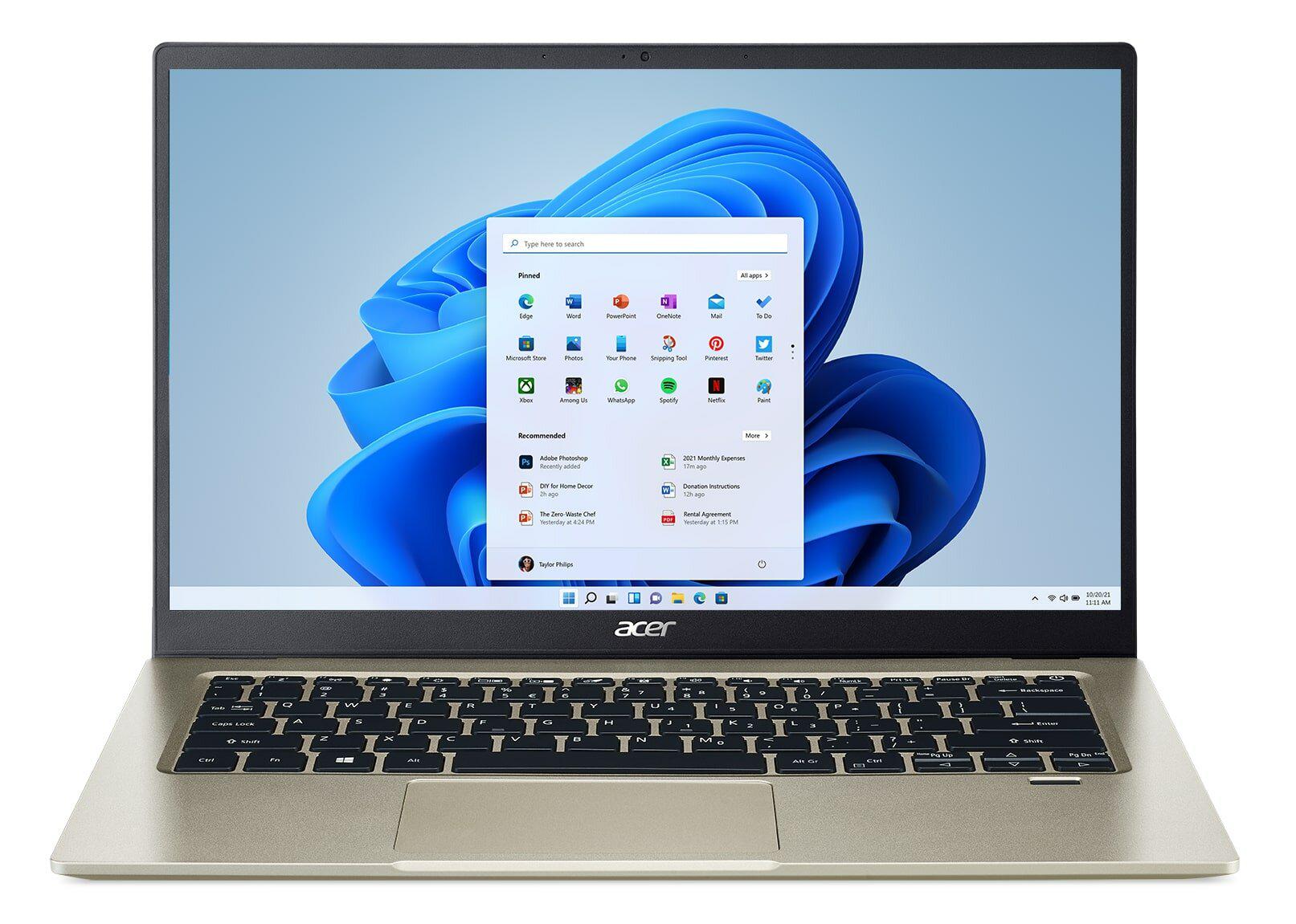 Ноутбук Acer Swift 1 SF114-34 14" IPS Celeron N4500 4 Gb RAM 128 Gb eMMC Windows 11 Home S/Microsoft 365 Personal (NXA7AEP003)