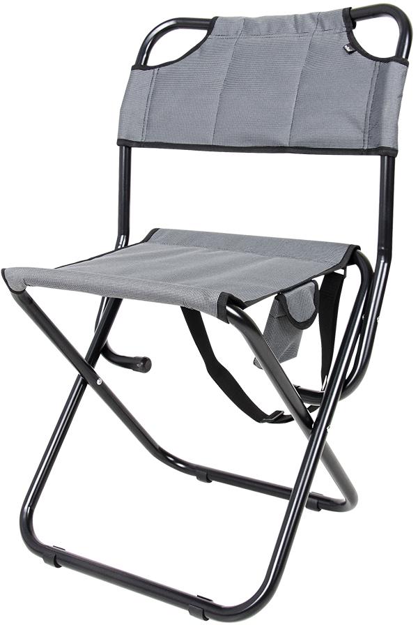 Стул туристический раскладной Vitan Hero D22 Богатырь со спинкой и карманом до 140 кг Grey Melange (784780053)