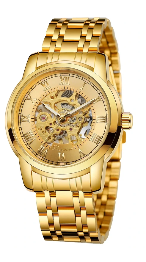 Наручний годинник Forsining 8250 Gold/Gold Наручний годинник Forsining 8250 Gold/Gold