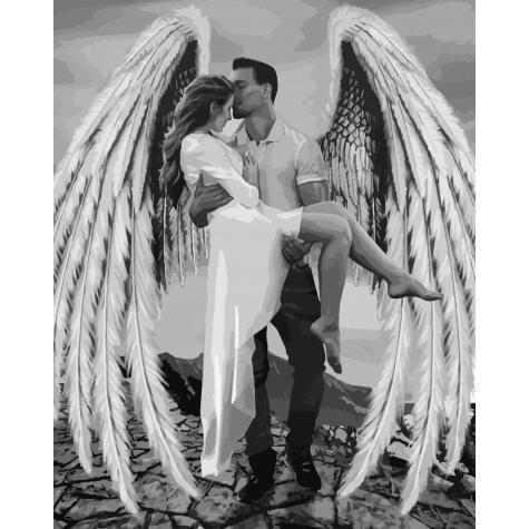 Набор для росписи по номерам Идейка Люди Мой ангел-хранитель 40х50 см (КНО4511-mt)