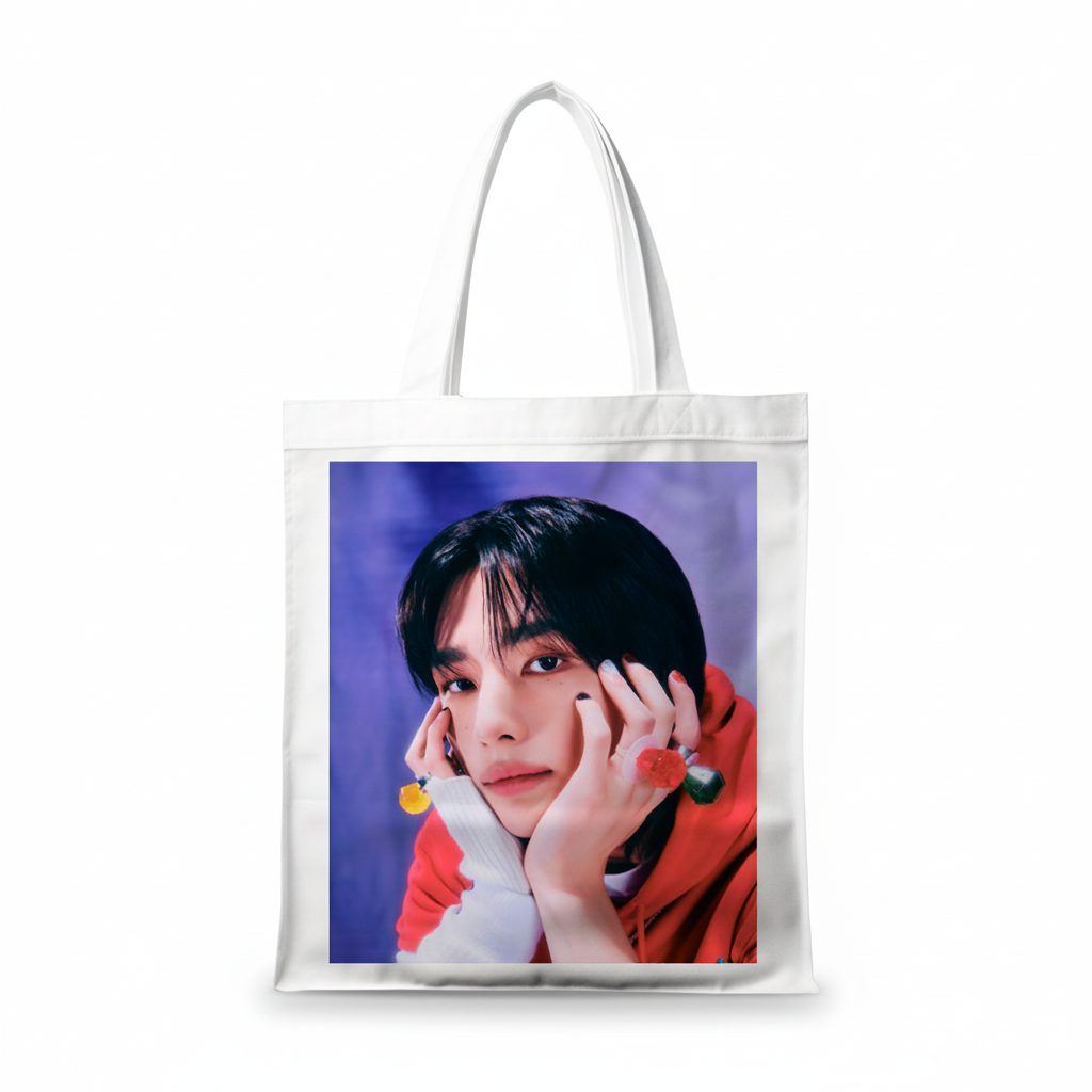 Сумка-шопер Stray Kids из льна Белый (11372)