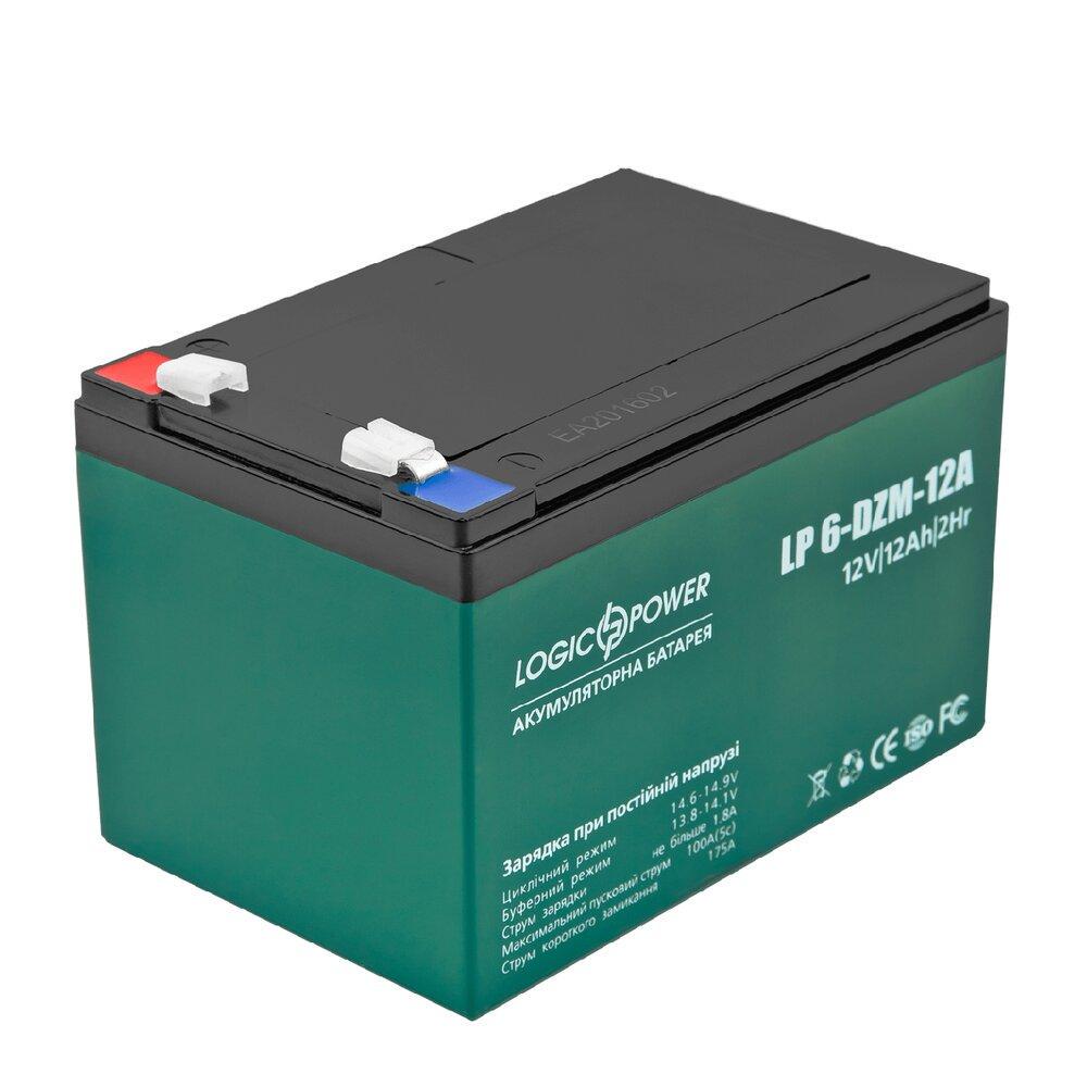 Тягова акумуляторна батарея AGM LogicPower LP 6-DZM-12 12V 12Ah - фото 2