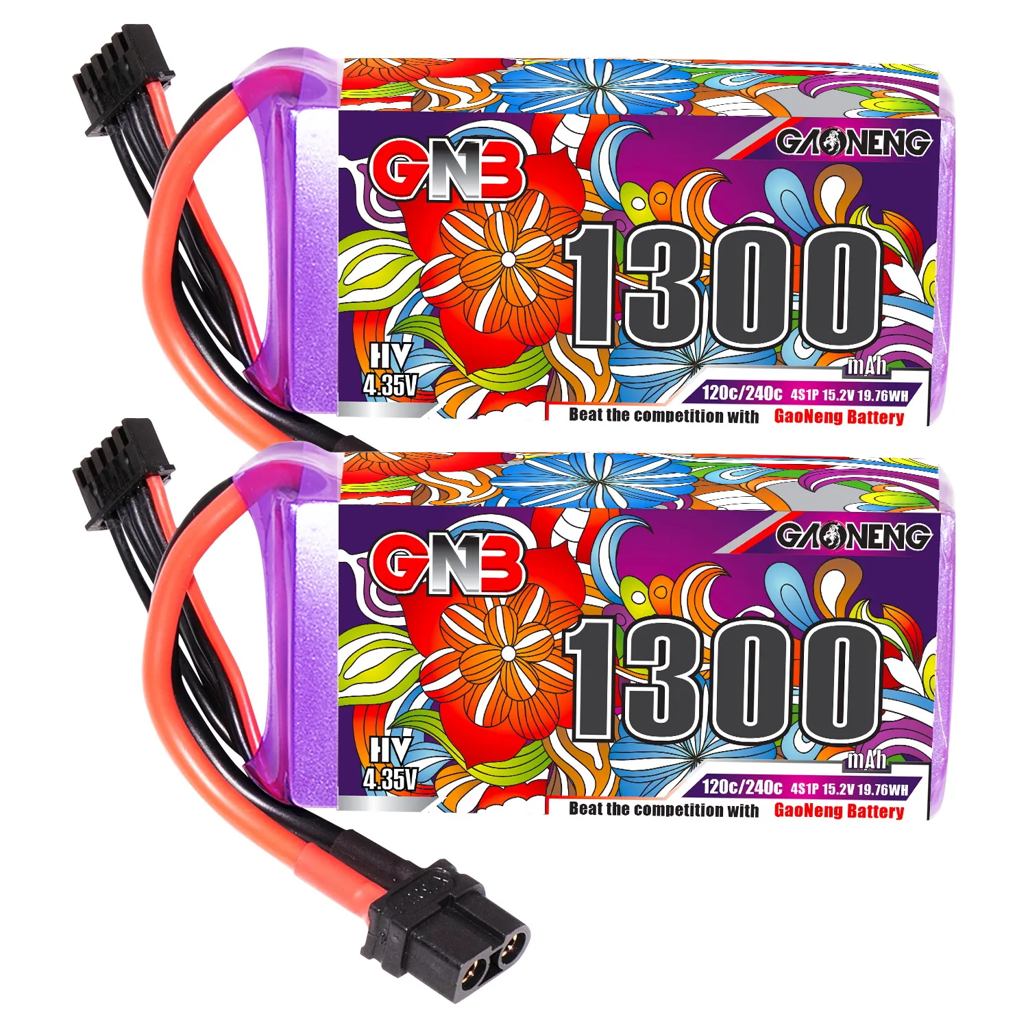 Батарея GNB 4S 1300 mAh 15,2V 120C/240C XT60 - фото 4