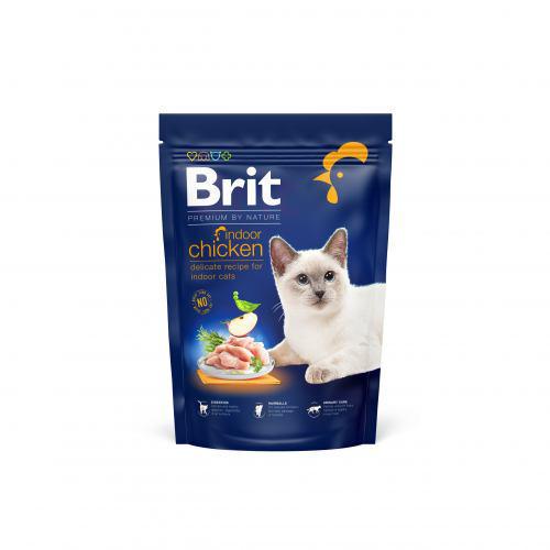 Корм сухий Brit Premium Cat by Nature Indoor з куркою 800 г