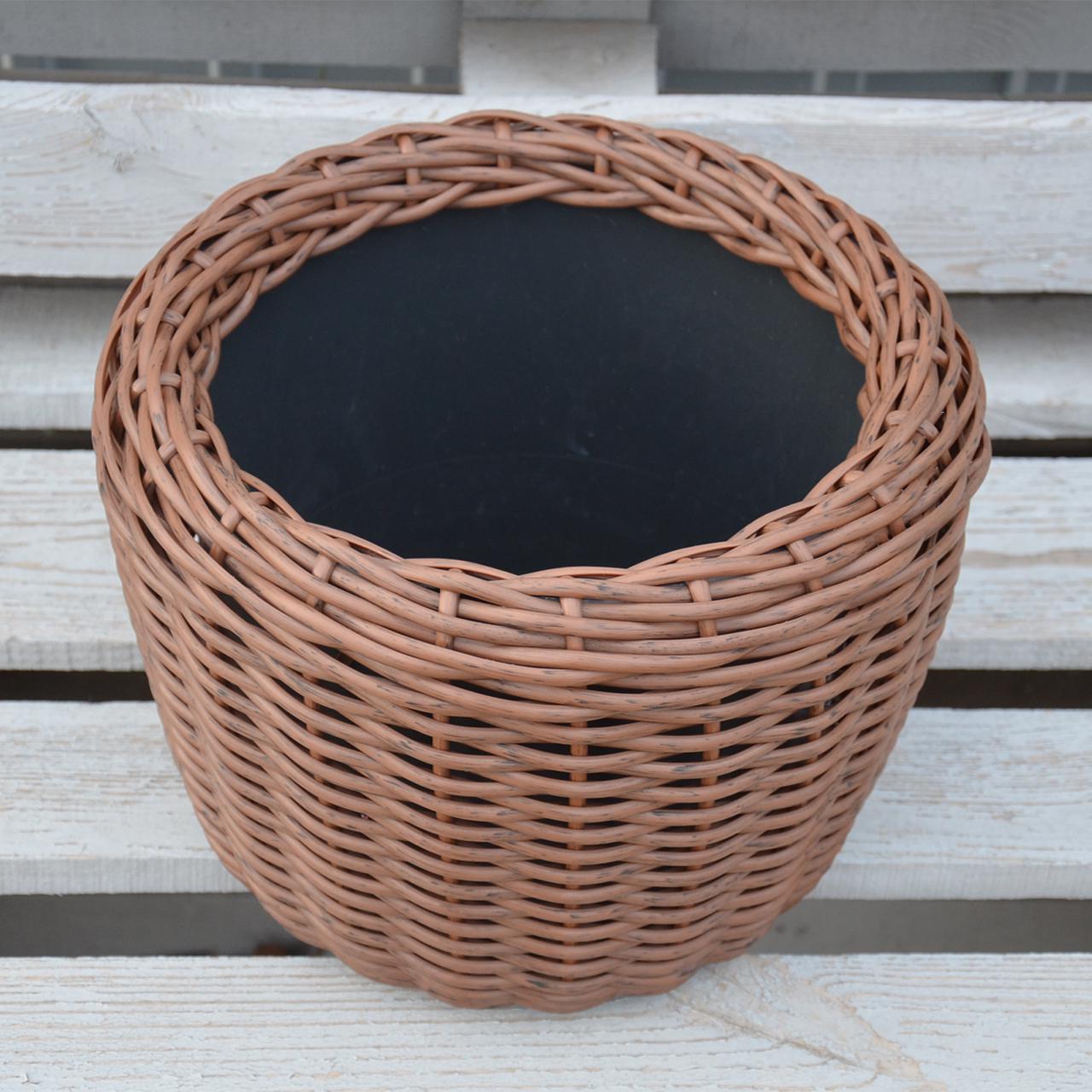 Кашпо для растений из искусственного ротанга 12 л Молочный шоколад (11717135) - фото 2 Кашпо для растений из искусственного ротанга 12 л Молочный шоколад (11717135) - фото 2