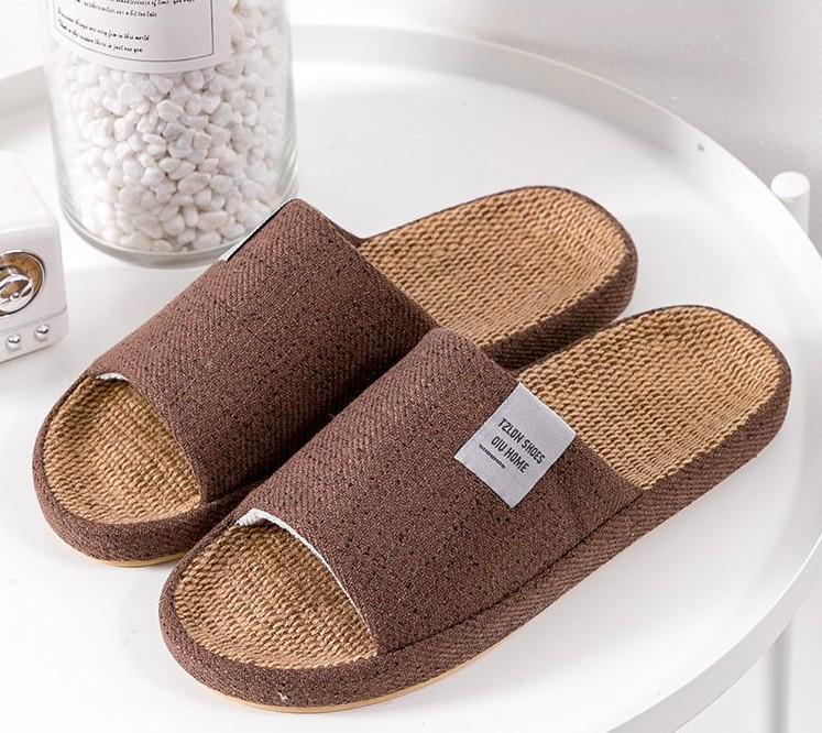 Капці лляні Еліт TZLDN з відкритим носком р. 45/46 29,5 см Коричневий (29440020) - фото 3 Капці лляні Еліт TZLDN з відкритим носком р. 45/46 29,5 см Коричневий (29440020) - фото 3