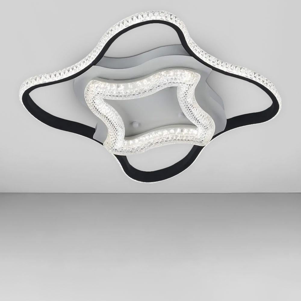 Люстра потолочная светодиодная Led Light House SC-19013-D460 WH+BK 2,4G 72W 460х60 мм Белый/Черный