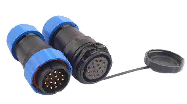 Роз'єм герметичний SP28 IP68 гніздо/штекер на кабель SP28 2P-F-M 16pin 5 А (2338163250)