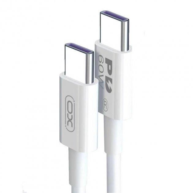Кабель швидкого заряджання та синхронізації USB XO NB-Q190B Type-C Type-C 2 м Білий (1830482498)