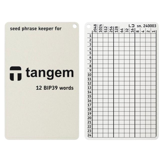 Планшет мнемонический Lapua Seed Phrase Keeper for Tangem 24 BIP39 слов 3 шт. (LSPKT/34077546)