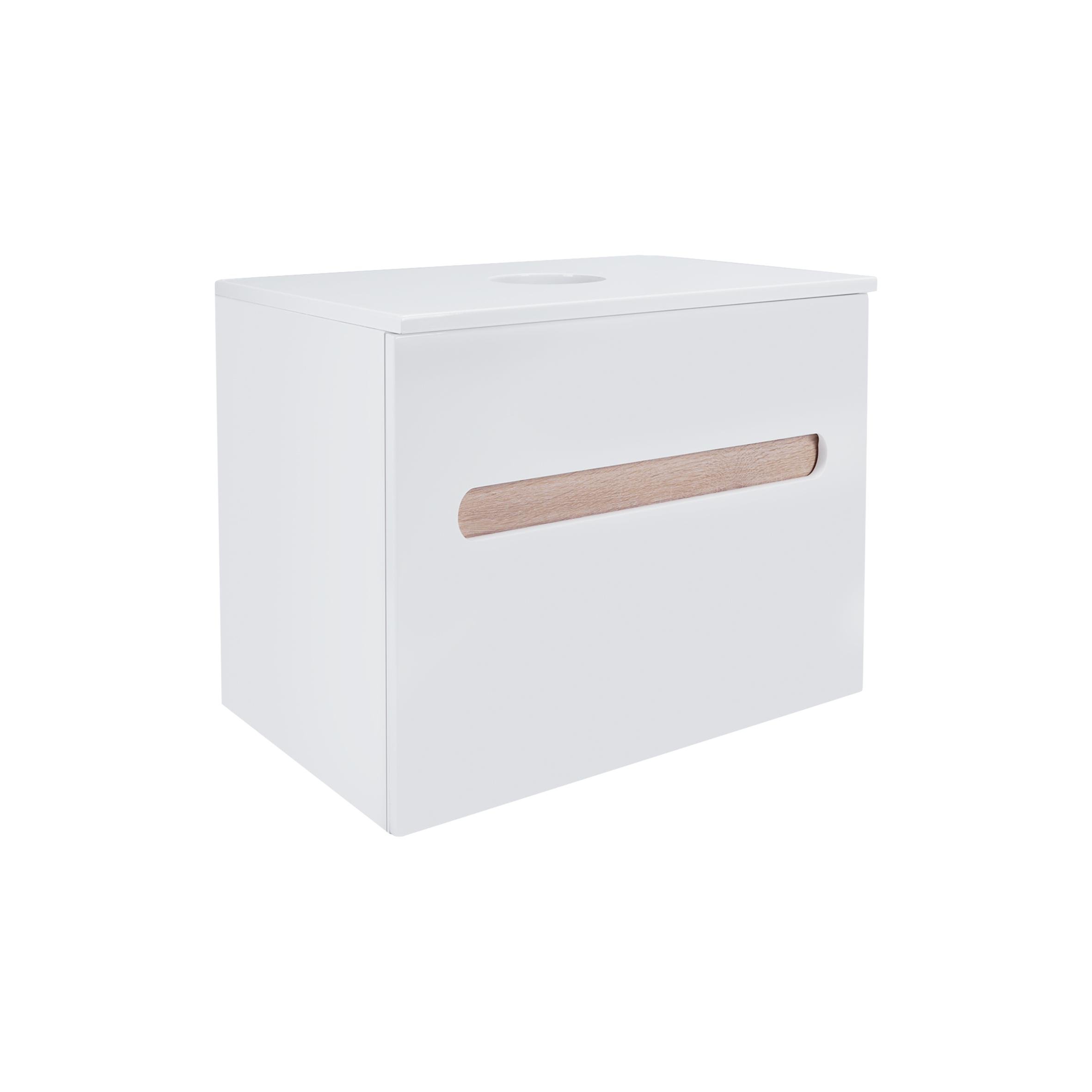 Тумба под умывальник подвесная Q-tap Virgo QT1879TPА601WWO 60x48x47 см Белый (112315)