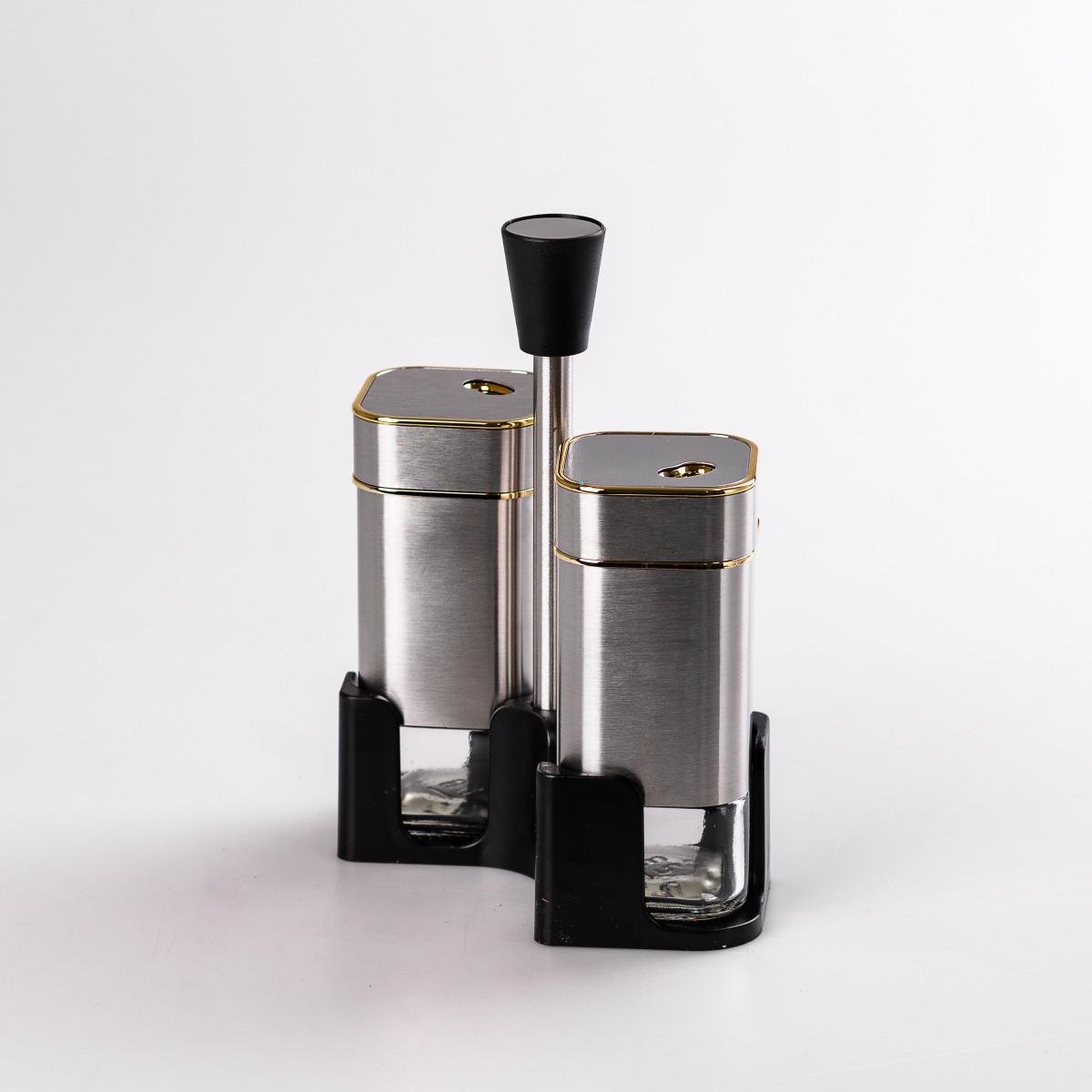 Набір для спецій на підставці 2 баночки для солі та перцю по 120 мл - фото 2