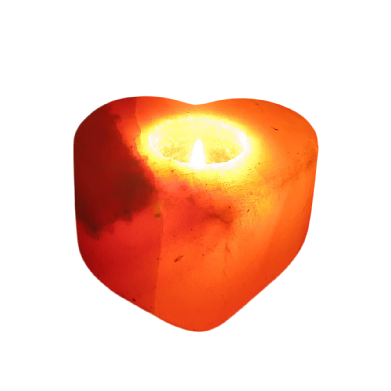 Подсвечник соляной сердце 11,5х11х6 см