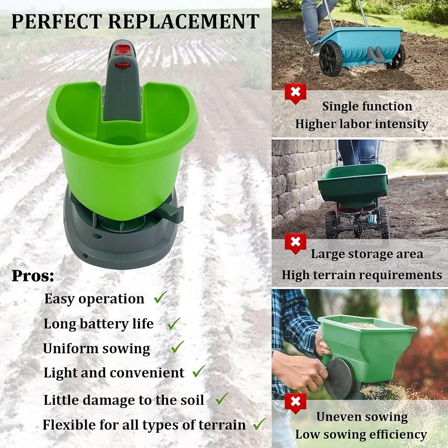 Саджалка акумуляторна SR1 з USB-зарядкою для добрив/насіння 2000 mAh - фото 10 Саджалка акумуляторна SR1 з USB-зарядкою для добрив/насіння 2000 mAh - фото 10