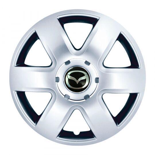 Автомобильные колпаки SKS 337 R15 с логотипом Mazda 4 шт. Серебристый