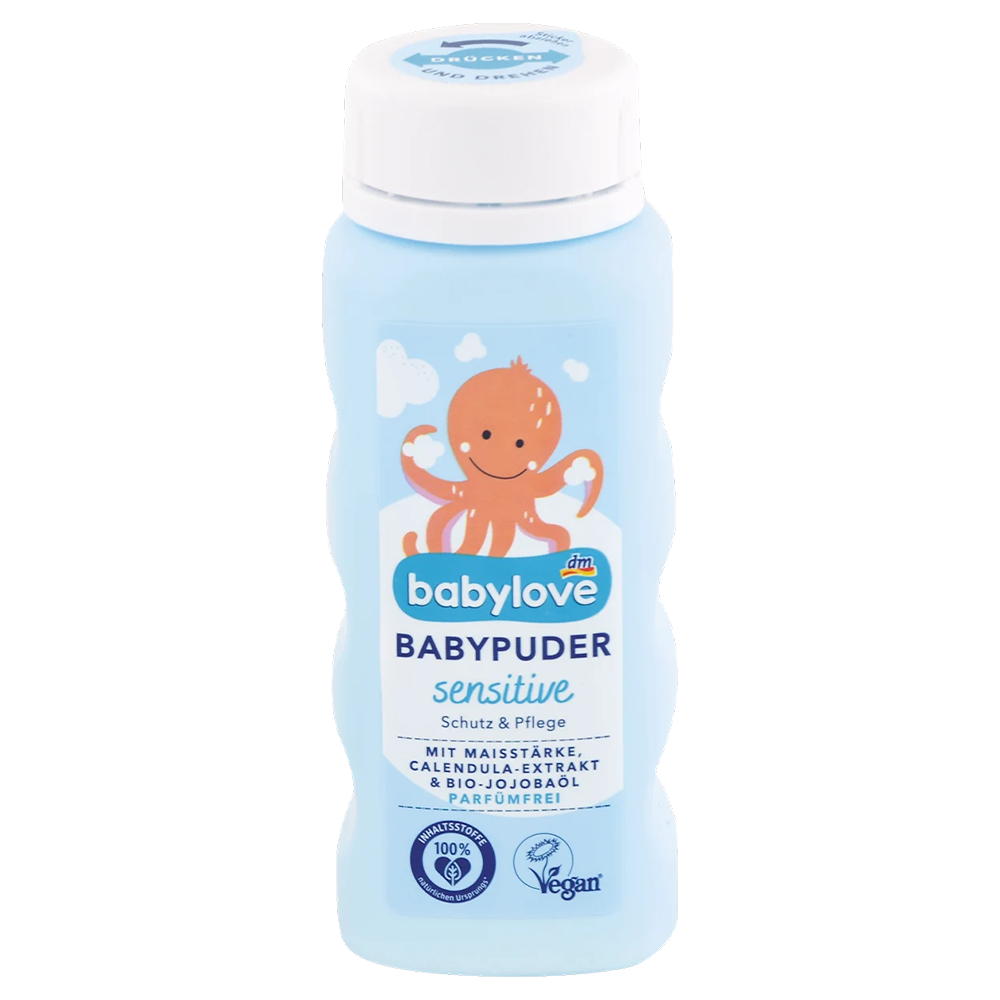 Детская присыпка Babylove Puder Sensitive с экстрактом календулы и маслом жожоба 100 г (EPI-15102025-226)