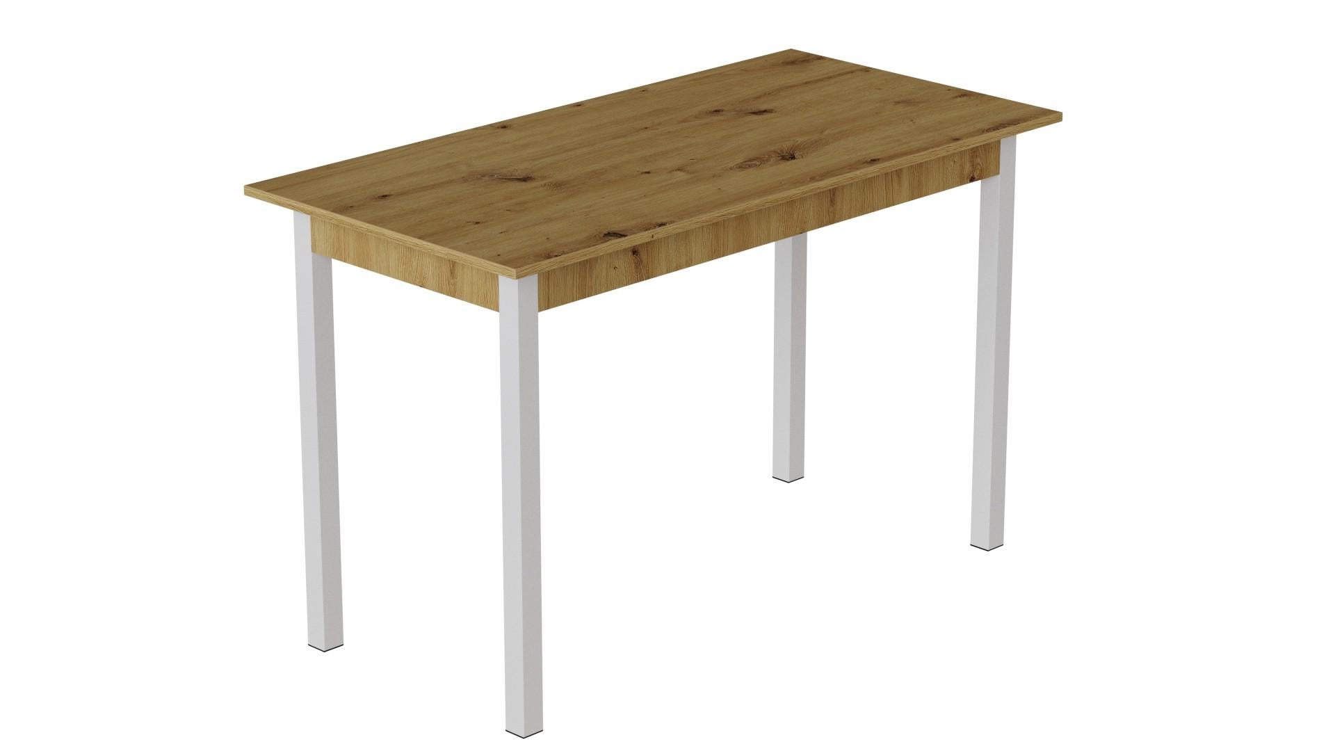 Обеденный стол Ferrum-decor Марио ДСП 16 мм 75x120x80 см Белый/Дуб Артизан (FRD-105735)