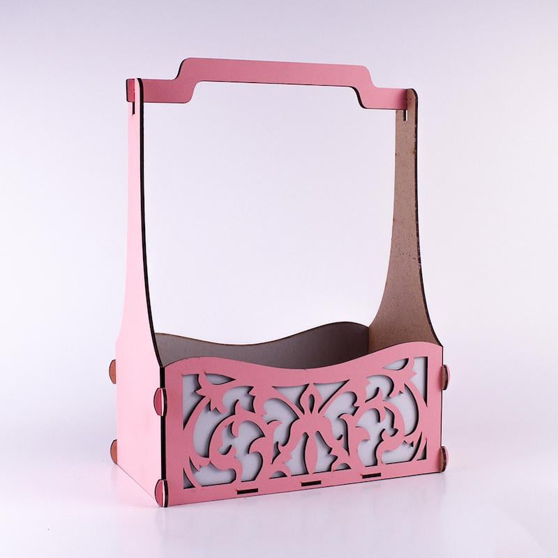 Корзина велика Ажур Рожевий (2286)