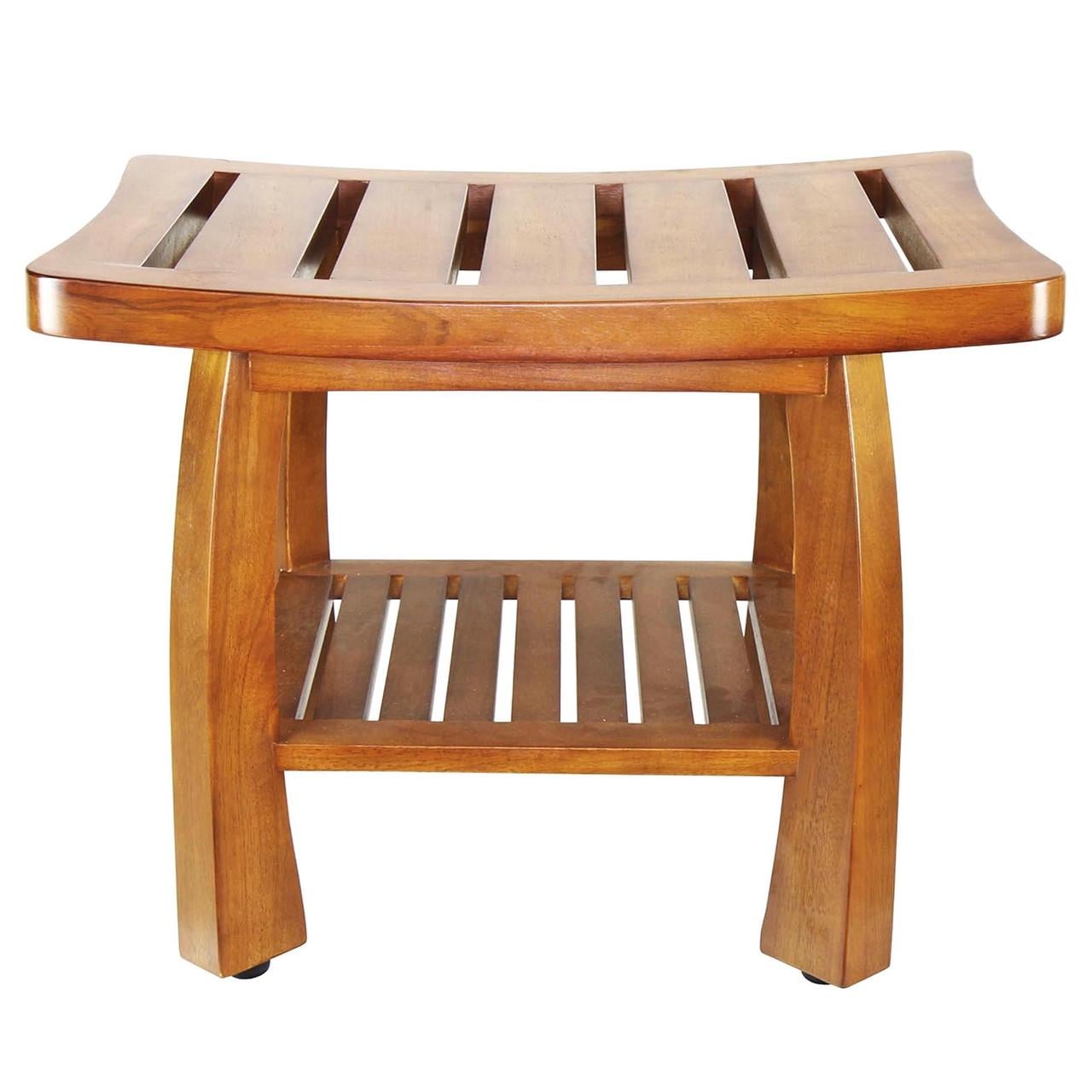 Табурет для ванной из дерева Акулиса Охра (ТВН-002504)