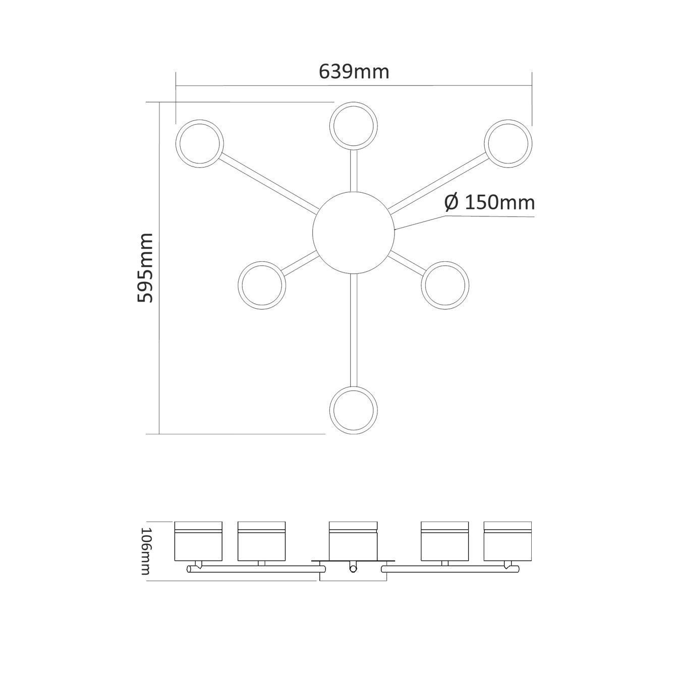 Світильник накладний VIDEX 6xGX53 Чорний (VL-SPF21B-BP) - фото 3 Світильник накладний VIDEX 6xGX53 Чорний (VL-SPF21B-BP) - фото 3