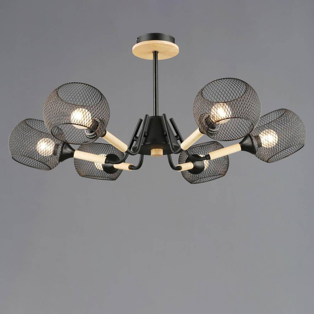 Люстра потолочная Light House SRS-20362/6 Черный/Дерево