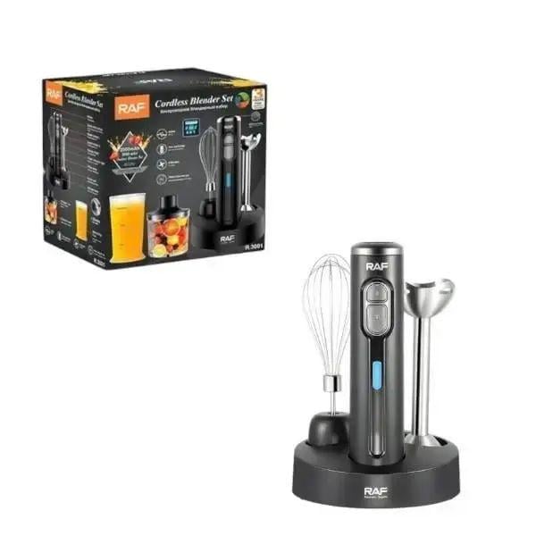 Блендер погружной RAF R 3001 4в1 700 мл 2000 Вт с чашей и измельчителем Черный