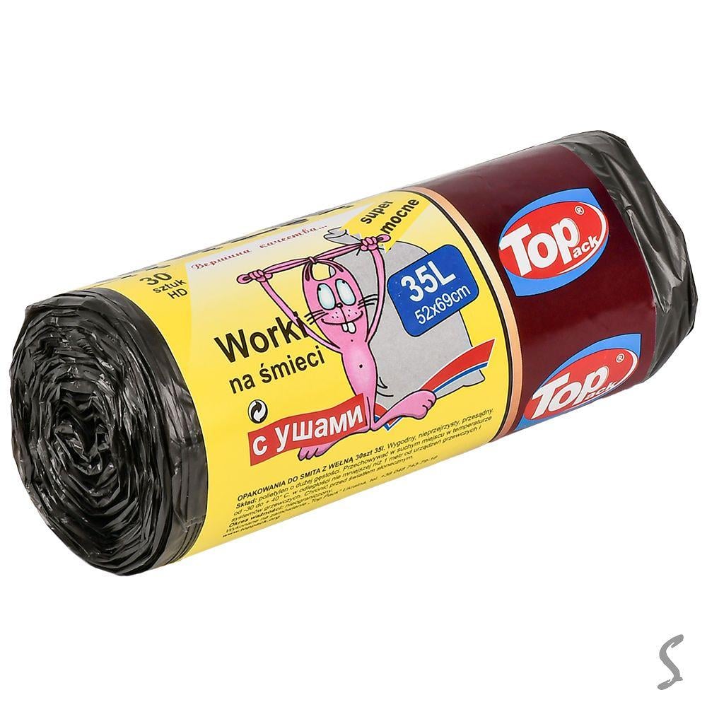 Пакеты для мусора с суперпрочными ручками TOP PACK 35 л 30 шт. 50х60 см (TP4-204-3) - фото 2 Пакеты для мусора с суперпрочными ручками TOP PACK 35 л 30 шт. 50х60 см (TP4-204-3) - фото 2