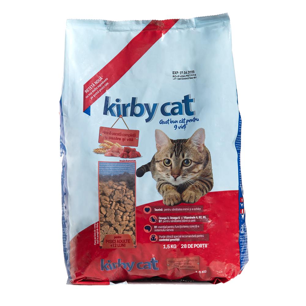 Корм сухой для котов Kirby Cat курица и говядина 1,5 кг (5948308003581)