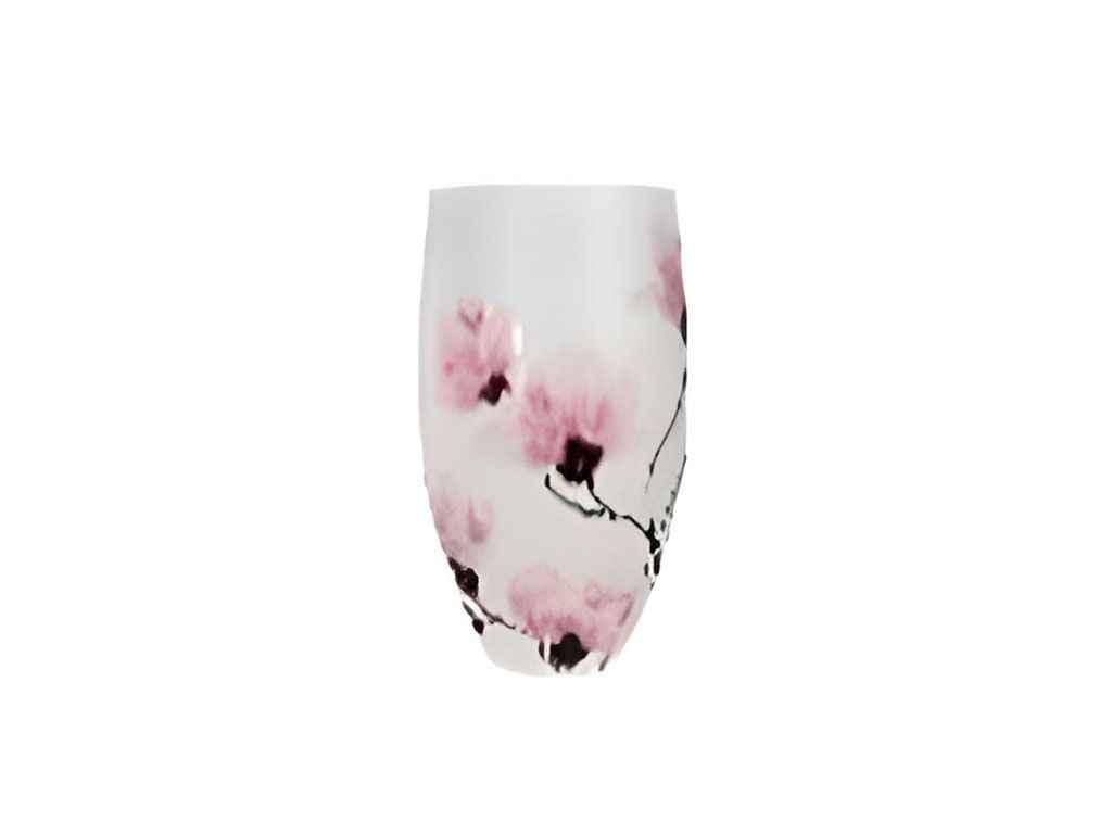 Ваза Геллери Гласс Х036 Магнолия стекло 32 см Розовый (963193)