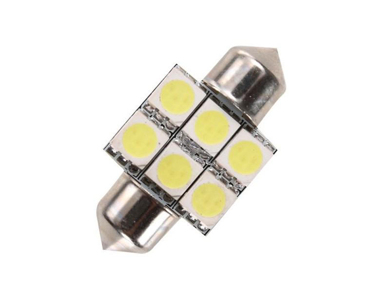 Лампы софитные PULSO LP-85316 LED SV8,5 T11x31mm 6 SMD-5050 12 V White