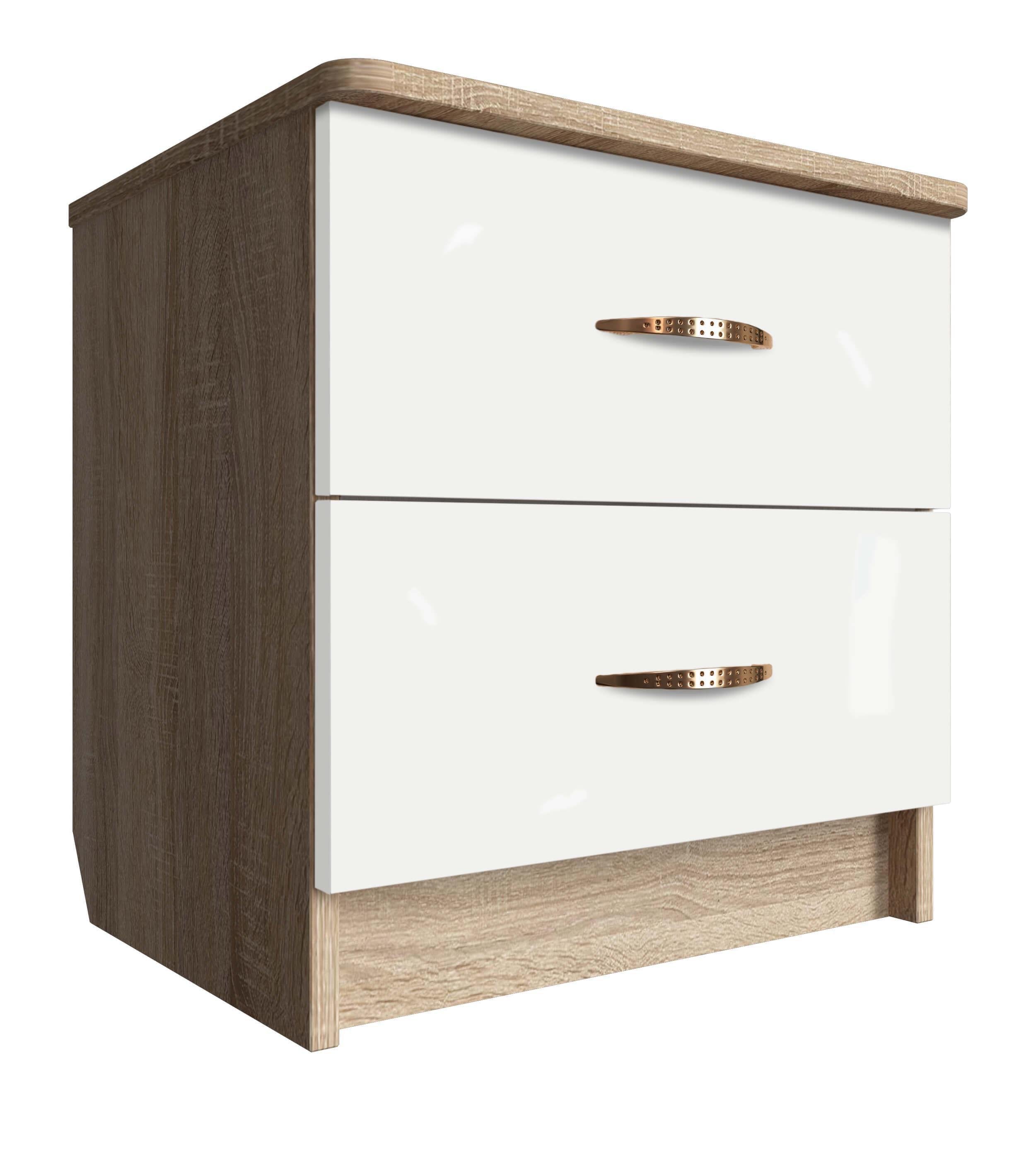 Тумба прикроватная МАКСИ-МЕбель Барбара с крашеными МДФ фасадами Дуб сонома/Белый (51033235) Тумба прикроватная МАКСИ-МЕбель Барбара с крашеными МДФ фасадами Дуб сонома/Белый (51033235)