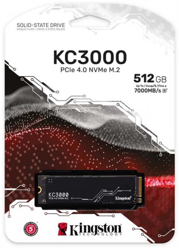 Накопитель SSD Kingston KC3000 M.2 2280 PCIe 4.0 x4 NVMe 3D TLC 512 ГБ (SKC3000S/512G) - фото 3 Накопитель SSD Kingston KC3000 M.2 2280 PCIe 4.0 x4 NVMe 3D TLC 512 ГБ (SKC3000S/512G) - фото 3