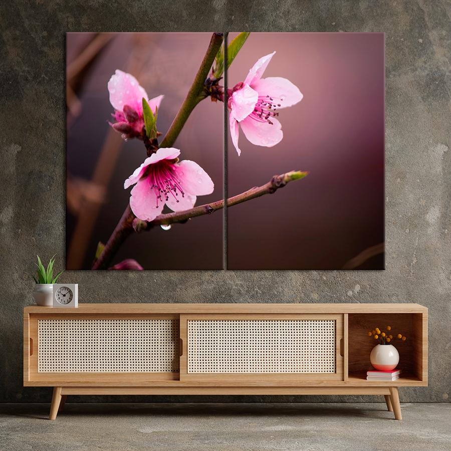 Картина цветы и растения Ароматные цветы персика 165x122 см (A970-2)