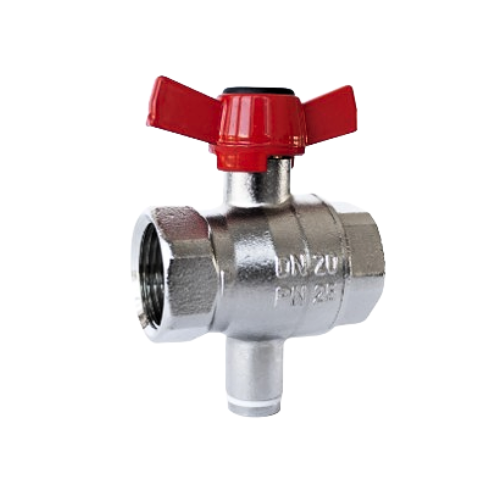 Кран кульовий Herz 1/2" для підключення датчика температури