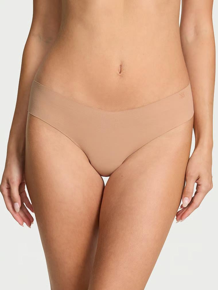 Трусики бесшовные Victoria's Secret No-Show Cotton Thong Panty M Бежевый (27152905)