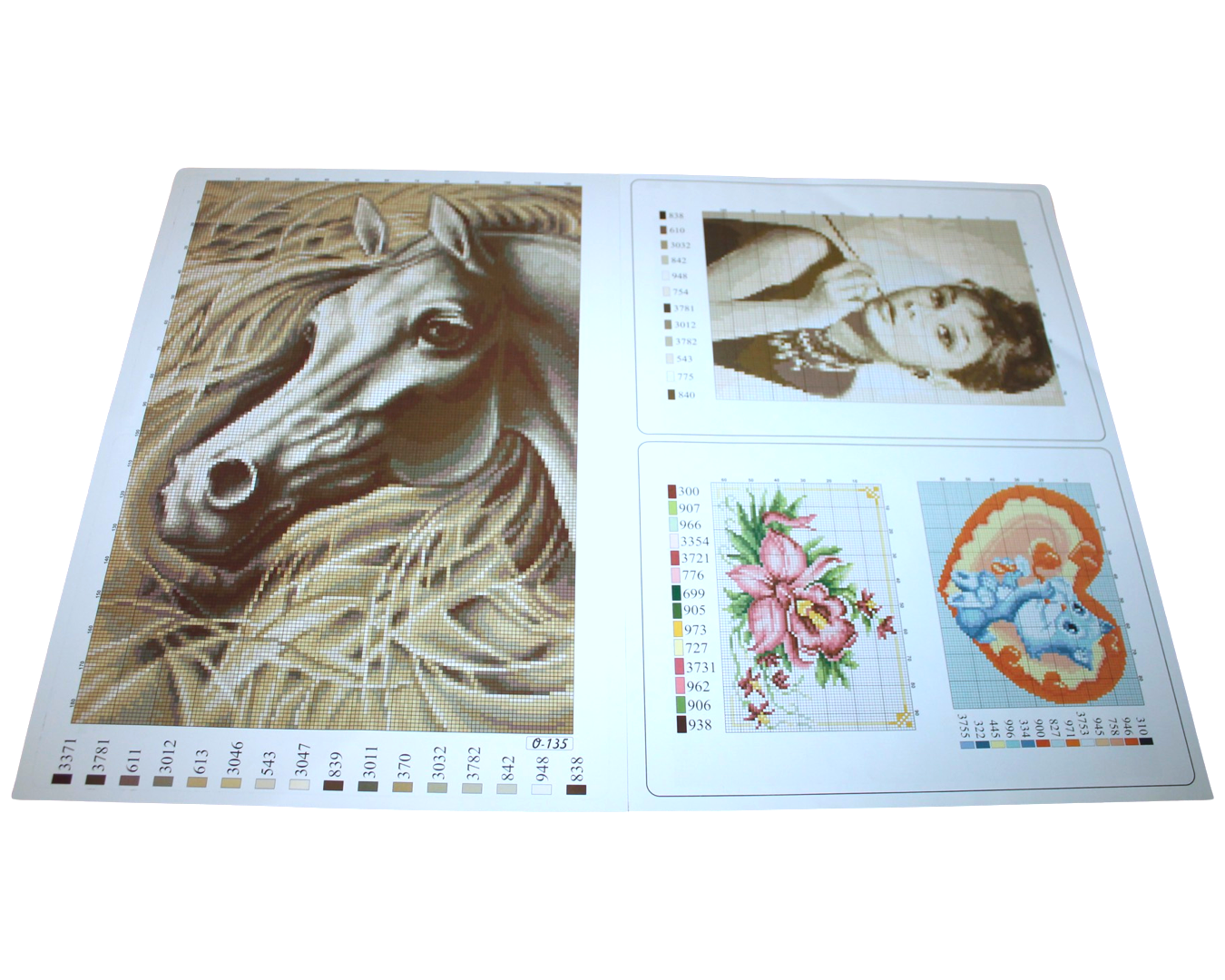 Схема для вышивания бумажные двухсторонние А3/А4/А5 (А3-053)