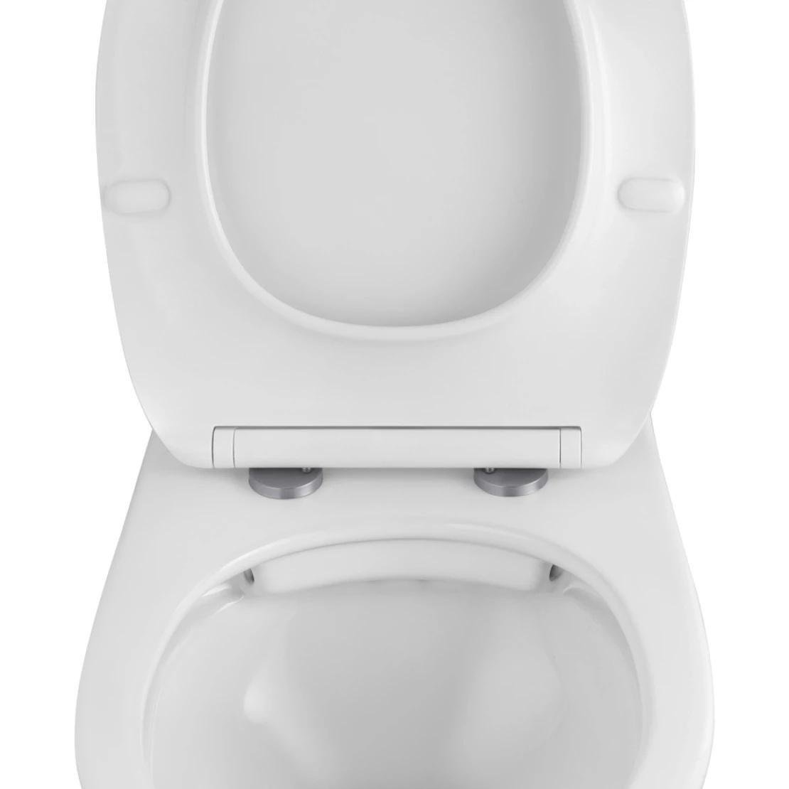 Унитаз подвесной Kroner Oker WHI533536 безобедочный с сиденьем Slim Duroplast 340х360 мм Белый (KO533536WHIR) - фото 6 Унитаз подвесной Kroner Oker WHI533536 безобедочный с сиденьем Slim Duroplast 340х360 мм Белый (KO533536WHIR) - фото 6