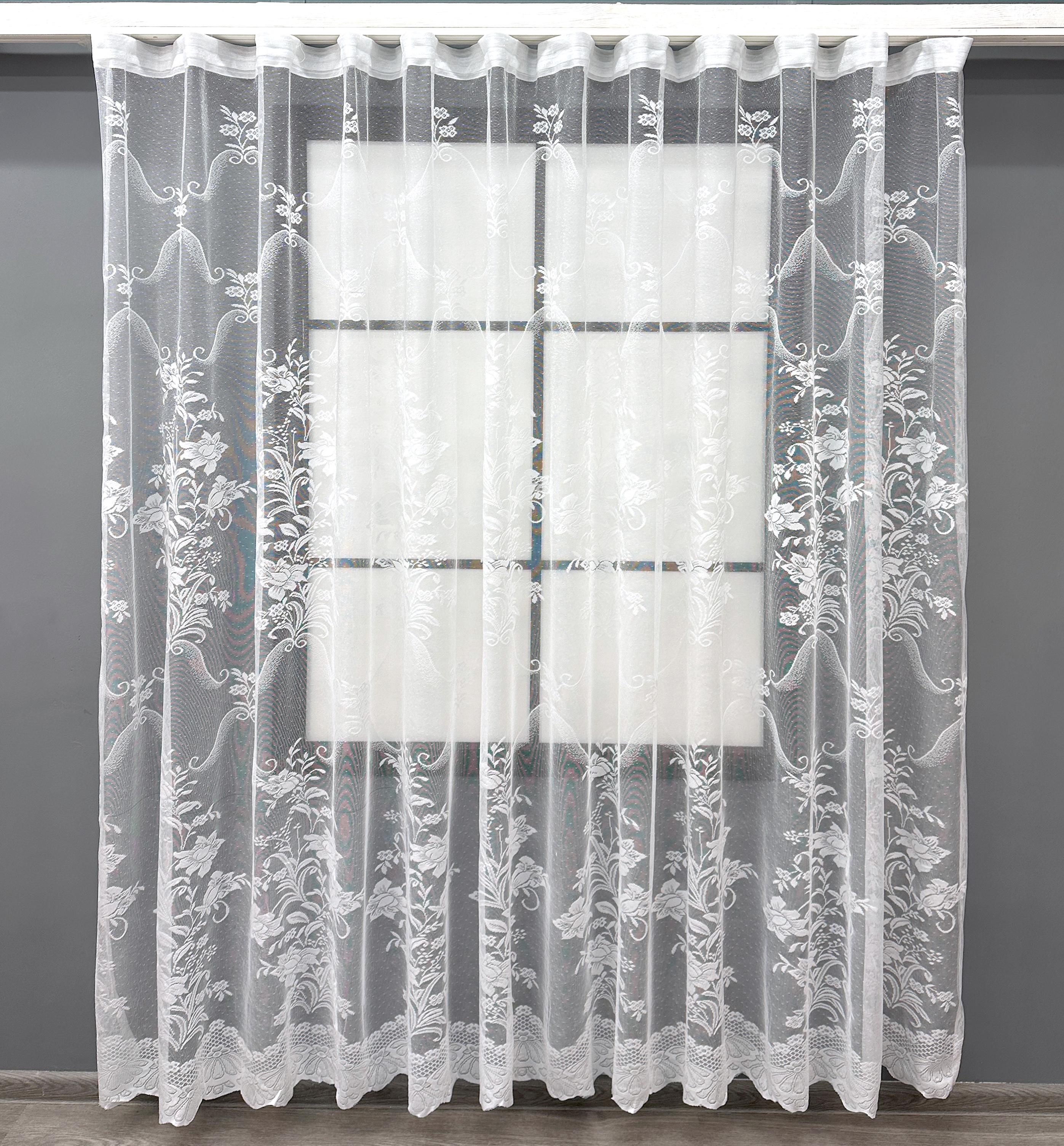 Тюль короткий VR-Textil 1612т Жаккард 300х200 см Белый (42-0565)