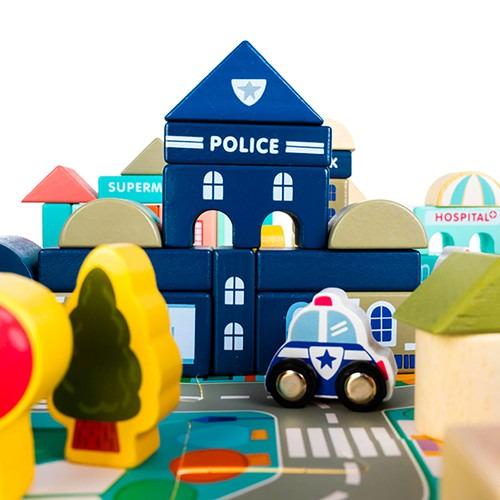 Набір дерев'яний Місто з килимком-пазлом 115 блоків - фото 9 Набір дерев'яний Місто з килимком-пазлом 115 блоків - фото 9